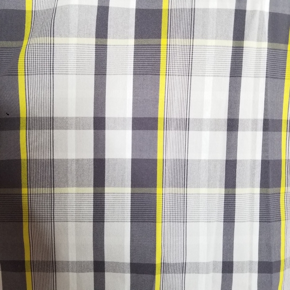 Columbia Men's Plaid Gray Yellow Button Shirt Sz S - Picture 5 of 7